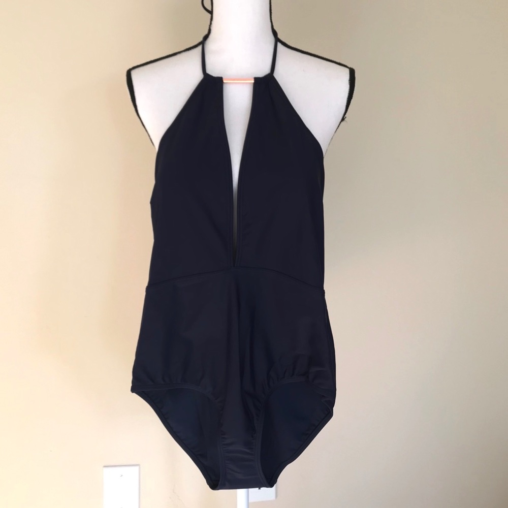 NWT Ted Baker London Halter Plunge Swimsuit  US 10